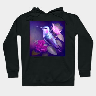 Humming Bird, love,roses, flowers, birthday Hoodie